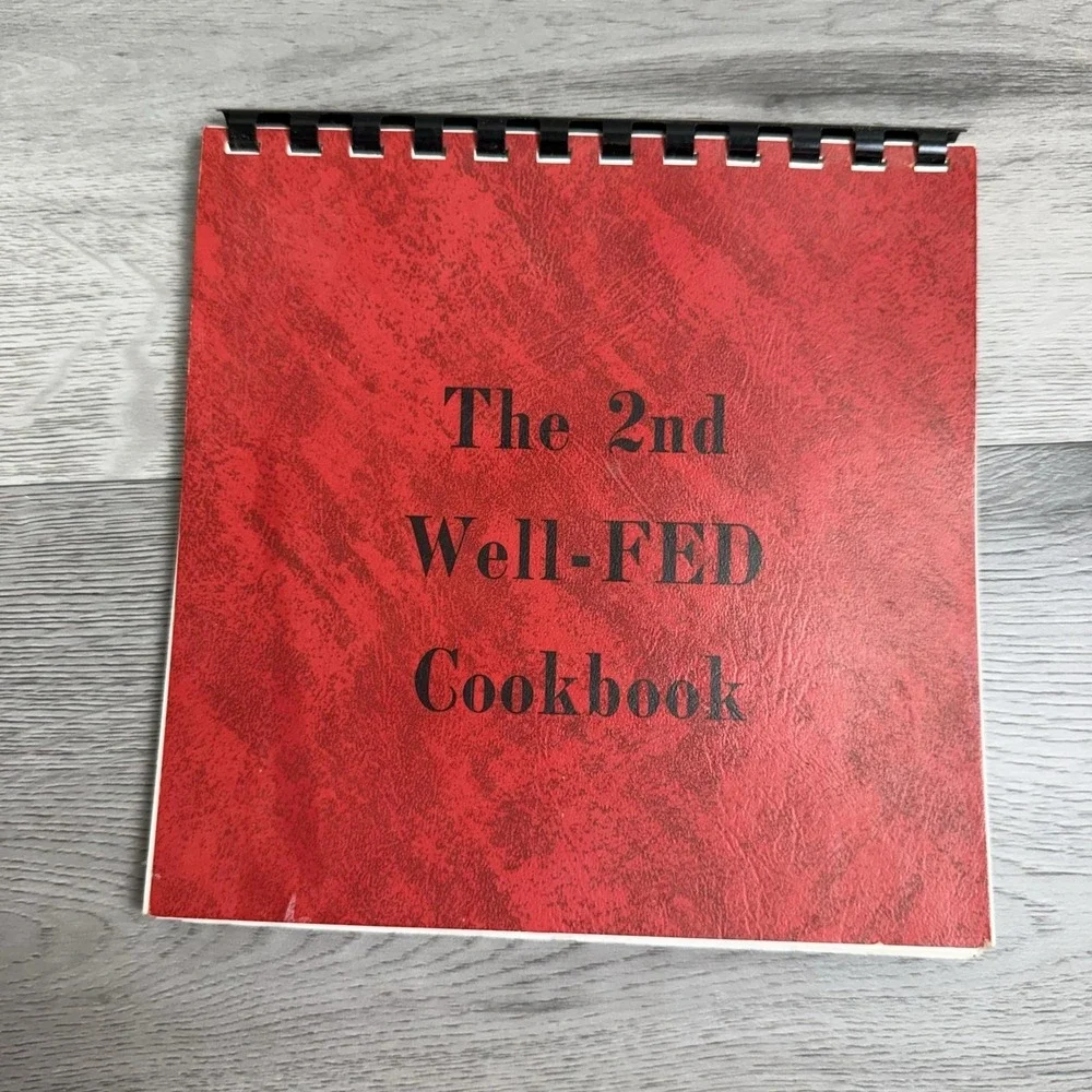 The Well-Fed Recipe Book And 2nd Well-FED Cookbook Spiral Set Red Tan Richmond